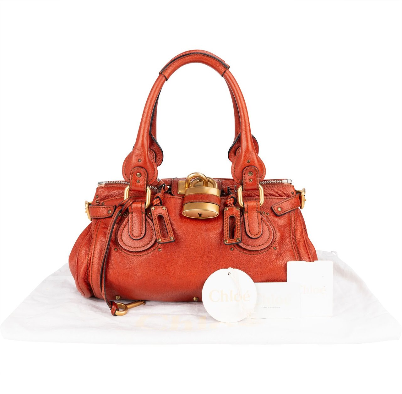 Chloé Leather Paddington Satchel Handbag Divers