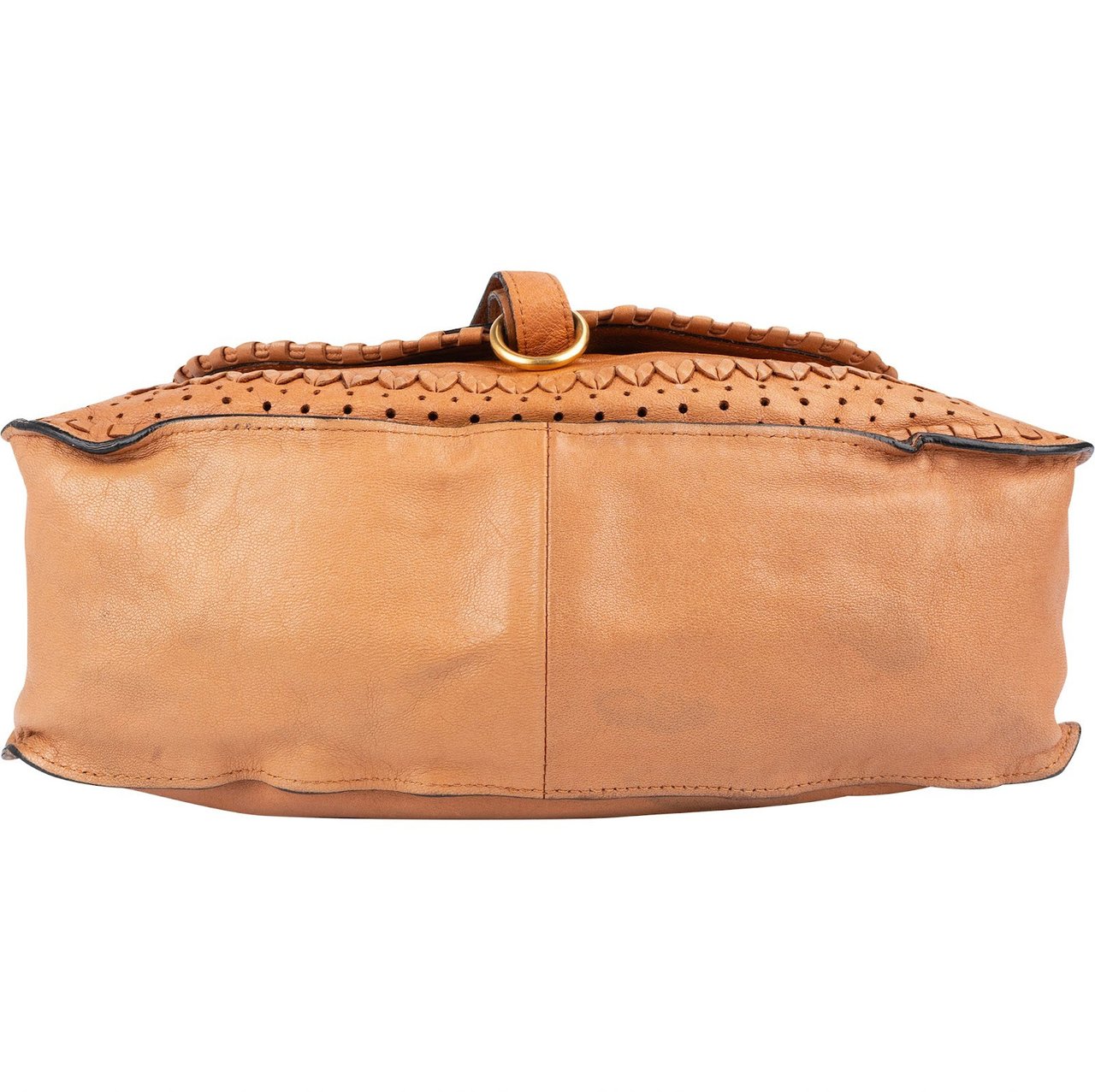 Chloé Woven Leather Marcie Shoulder Bag Bruin