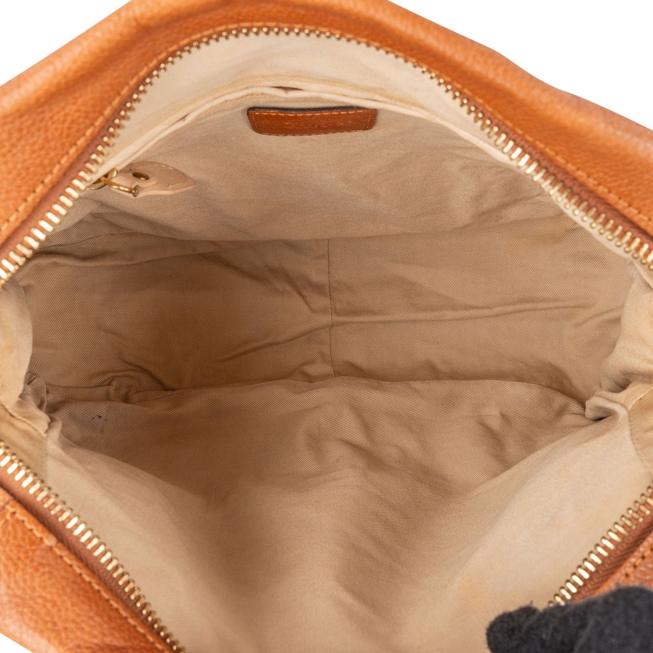 Chloé Grained Leather Paraty Handbag Bruin