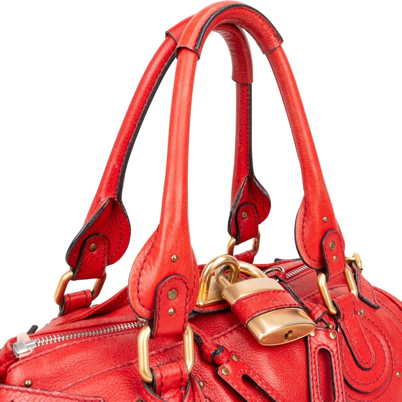 Chloé Leather Paddington Satchel Handbag Divers