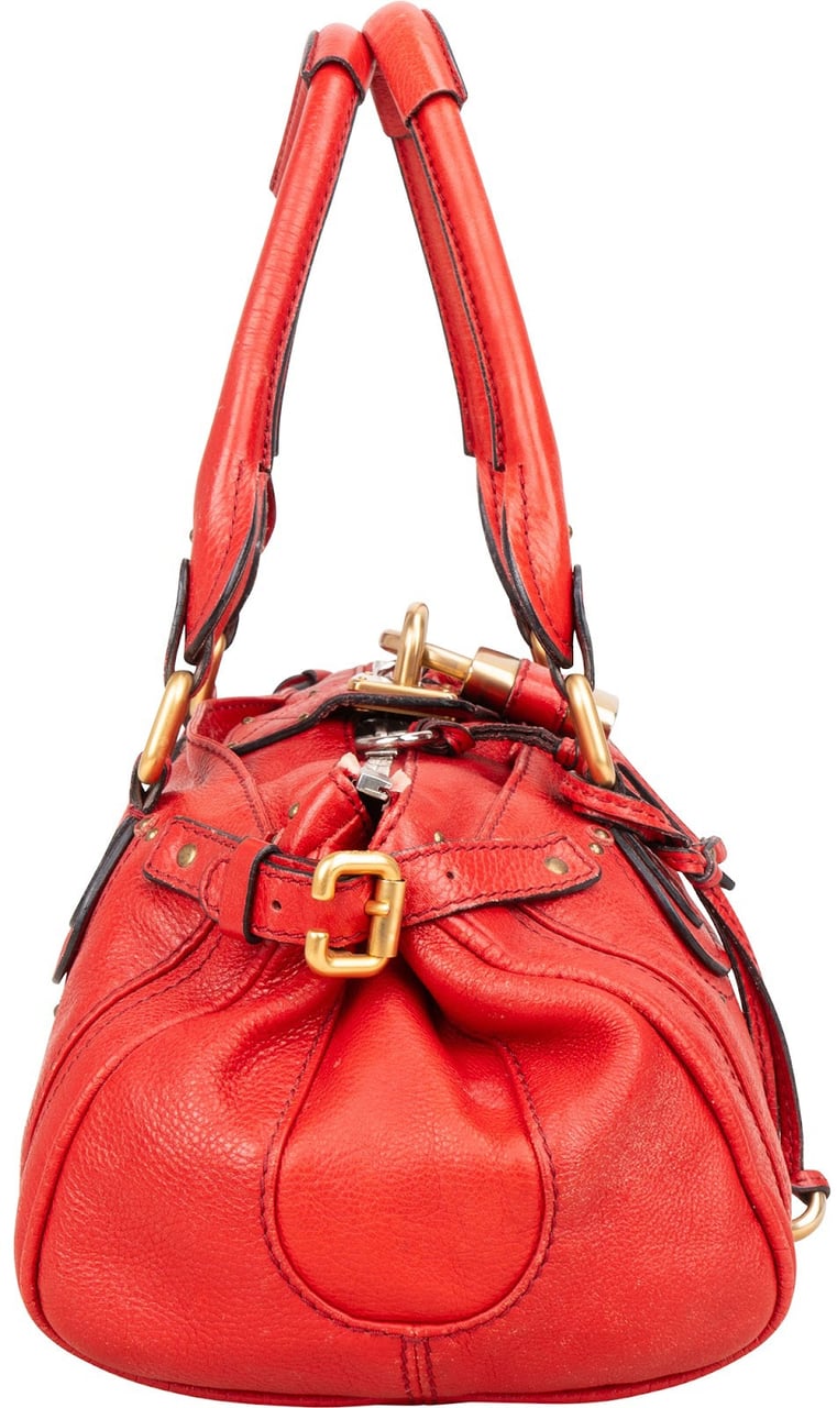 Chloé Leather Paddington Satchel Handbag Rood