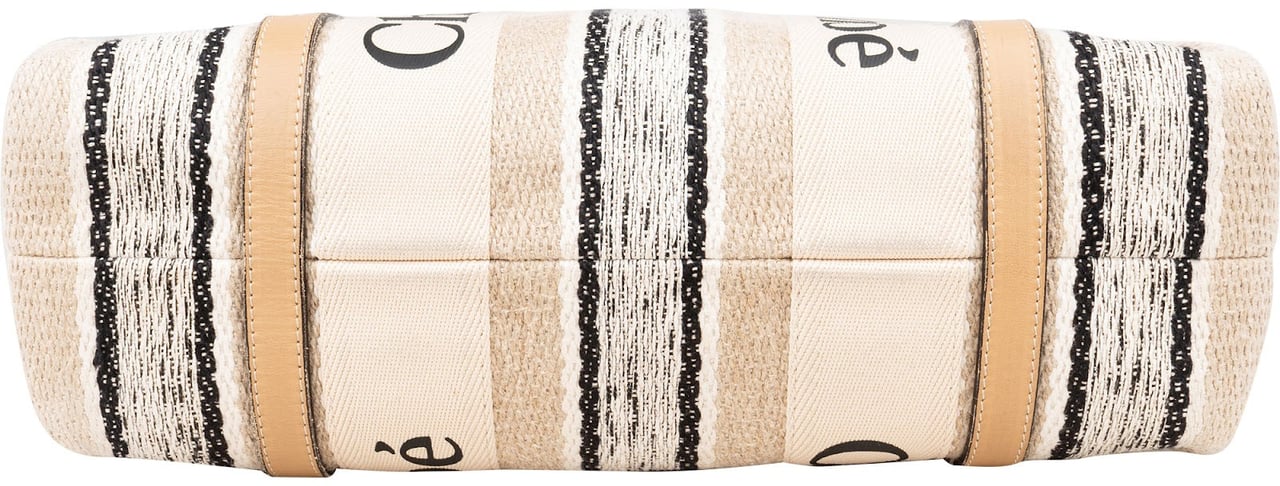 Chloé Woody Tote Medium Shoulder Bag Beige