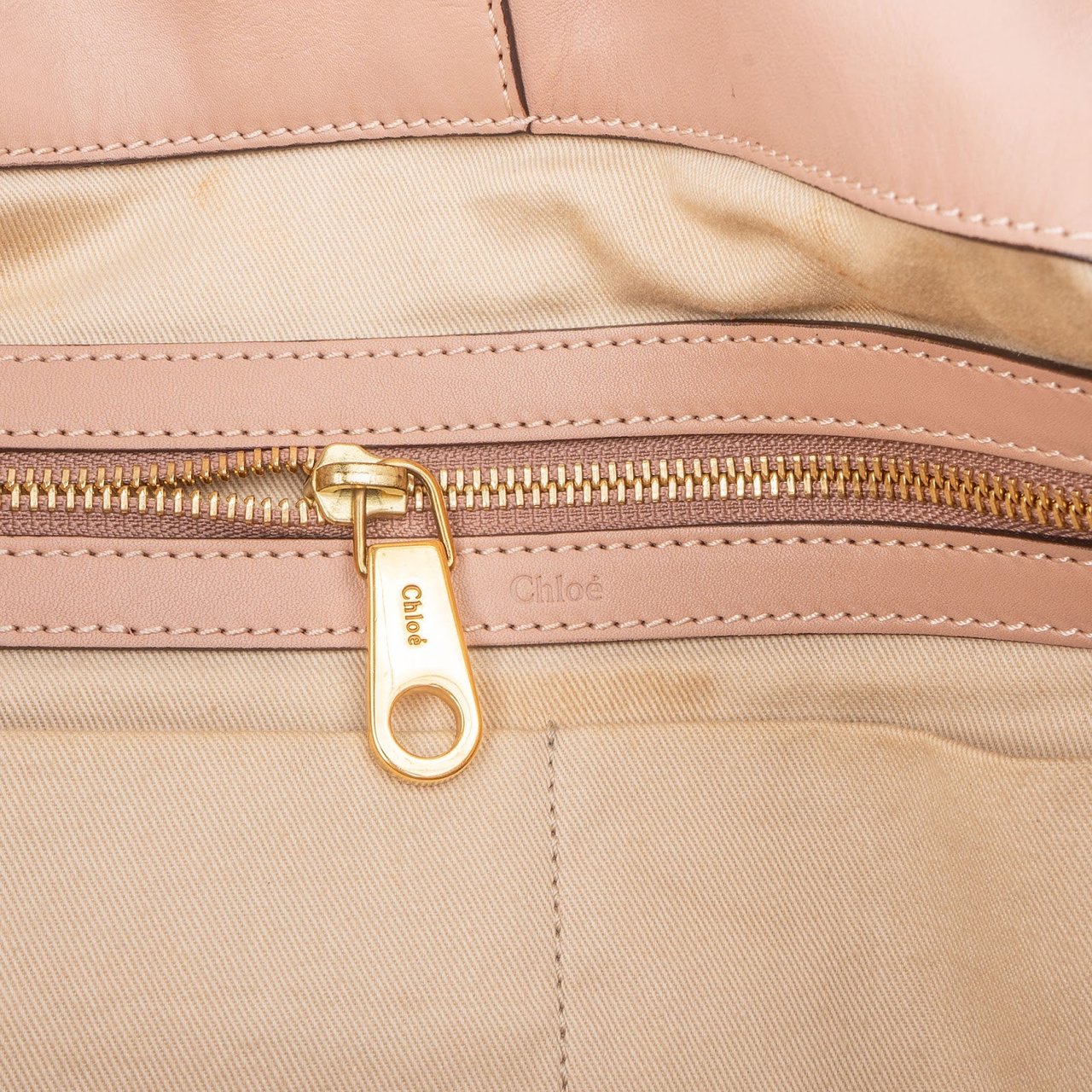 Chloé Leather Janet Shopper Tote Shoulder Bag Roze