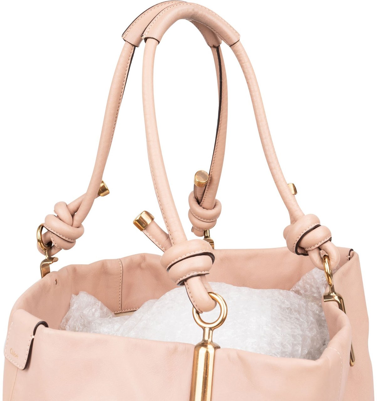 Chloé Leather Janet Shopper Tote Shoulder Bag Roze