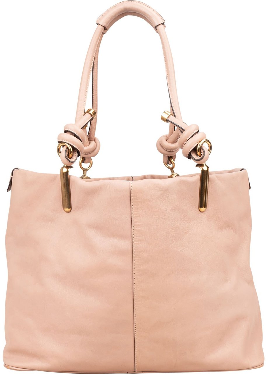 Chloé Leather Janet Shopper Tote Shoulder Bag Roze