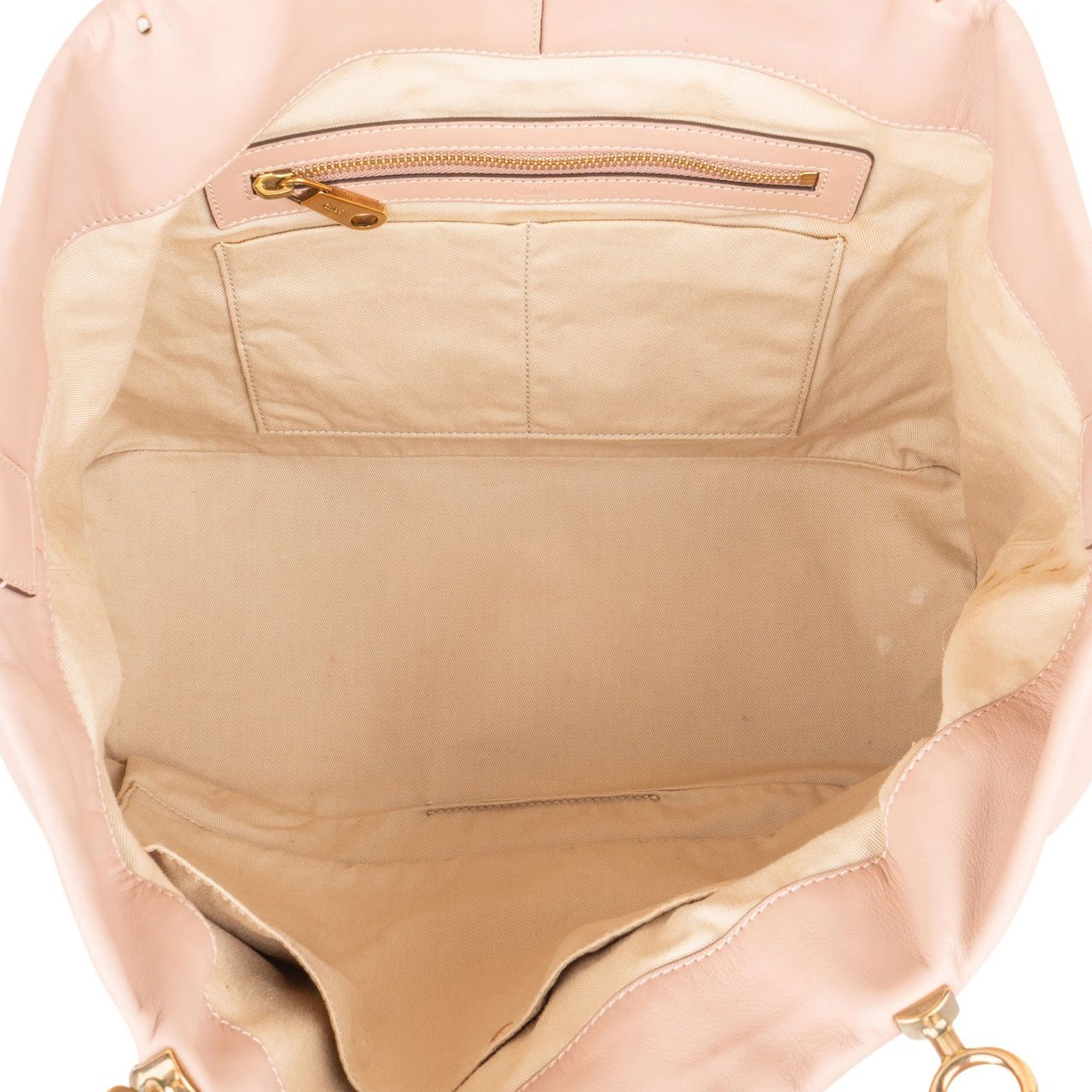 Chloé Leather Janet Shopper Tote Shoulder Bag Roze