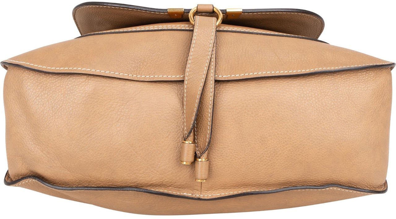 Chloé Brown Leather Marcie Handbag Bruin