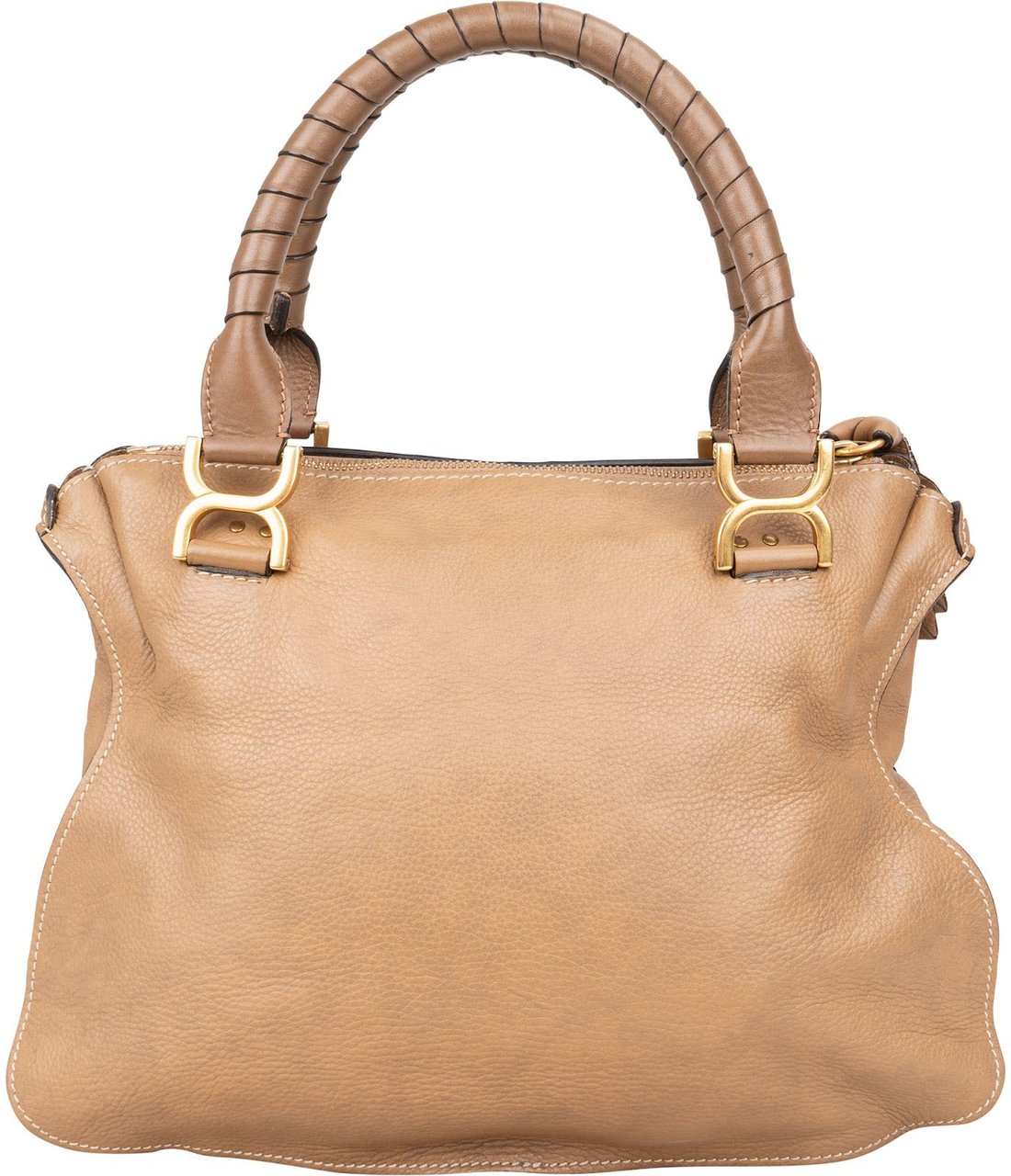 Chloé Brown Leather Marcie Handbag Bruin