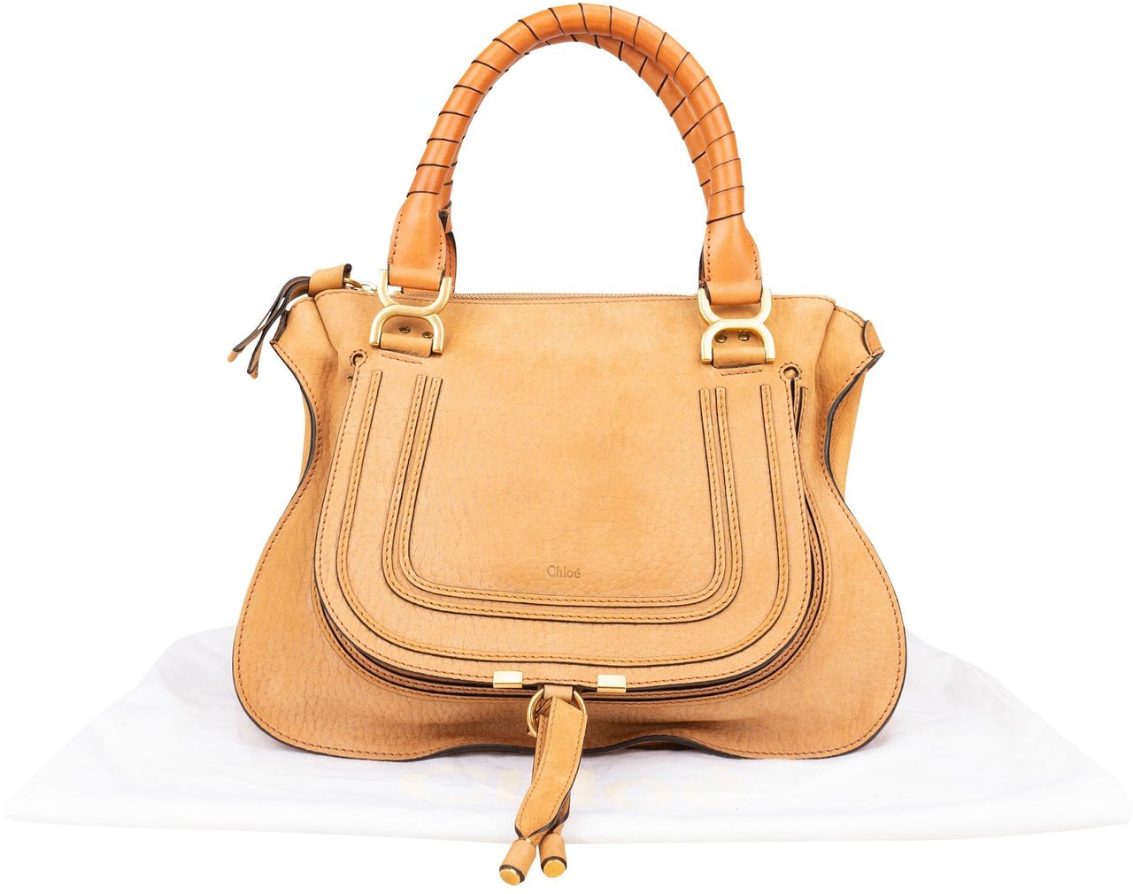 Chloé Chloé Brown Suede Marcie Handbag Bruin
