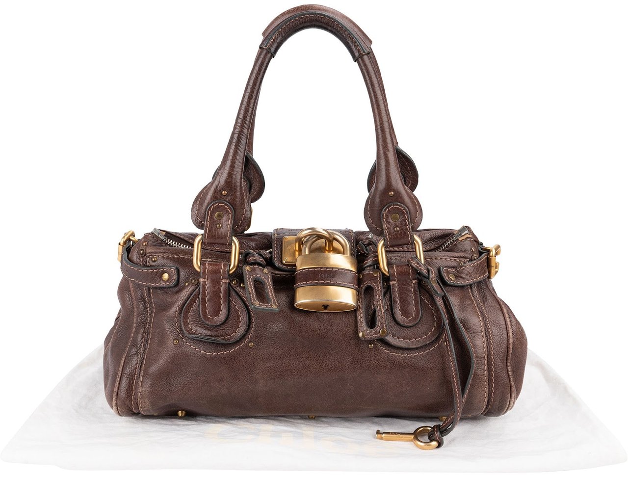 Chloé Chloé Brown Leather Paddington Handbag Bruin