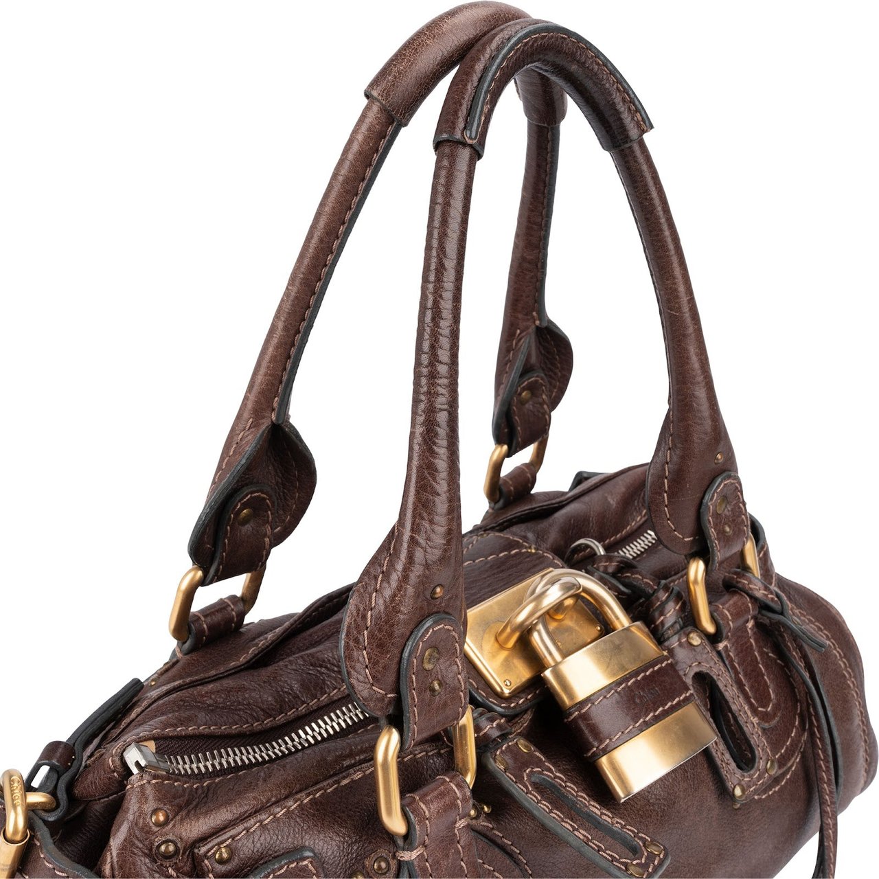 Chloé Chloé Brown Leather Paddington Handbag Bruin