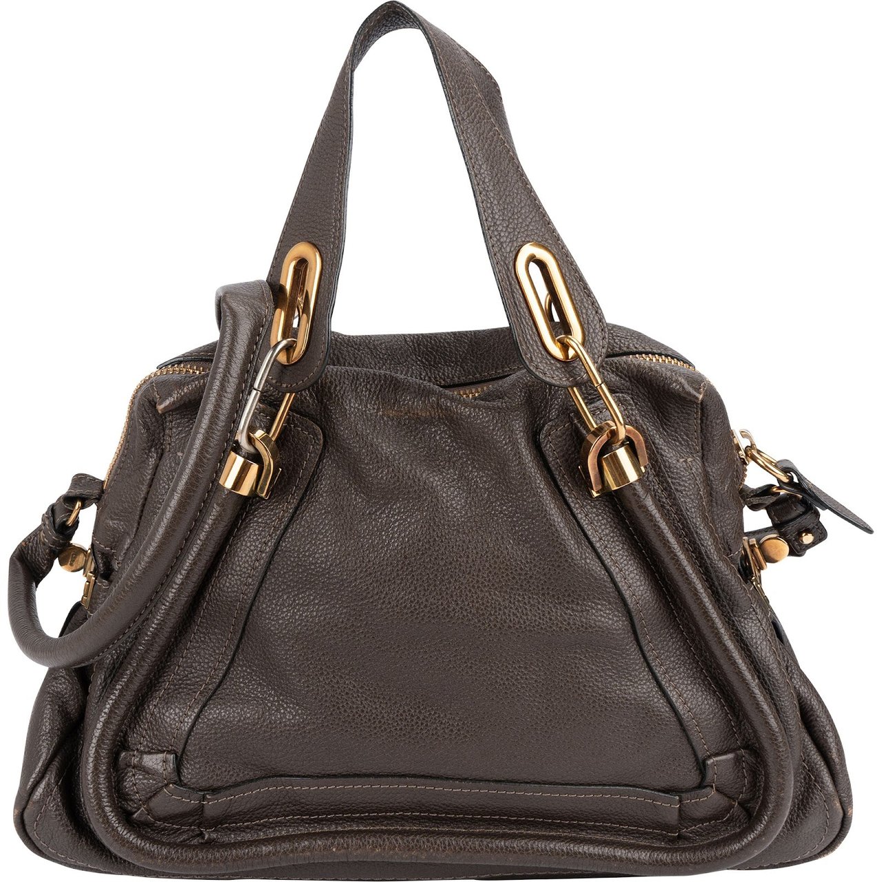 Chloé Chloé Brown Leather Paraty Handbag Bruin