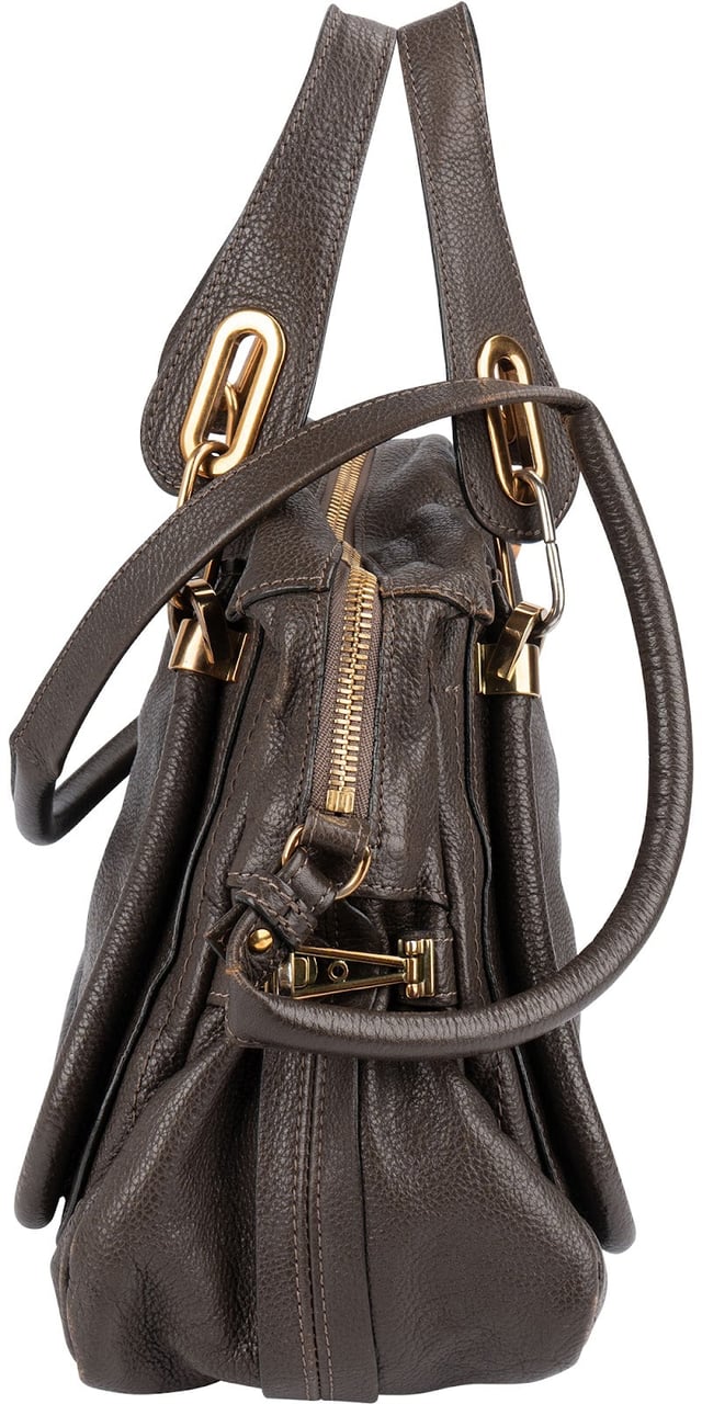 Chloé Chloé Brown Leather Paraty Handbag Bruin