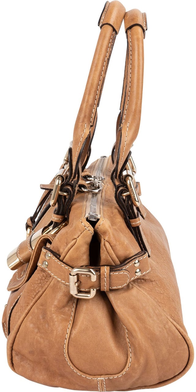 Chloé Leather Paddington Handbag Bruin