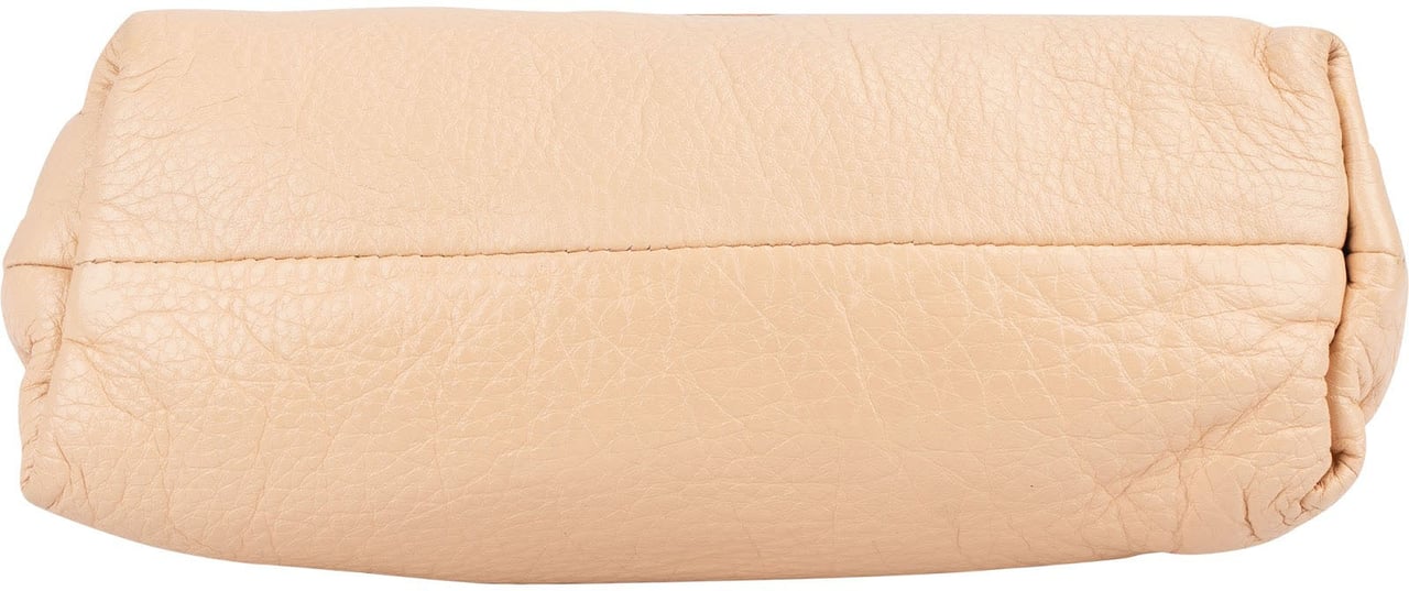 Chloé Pink Leather Lily Ribbon Crossbody Bag Beige