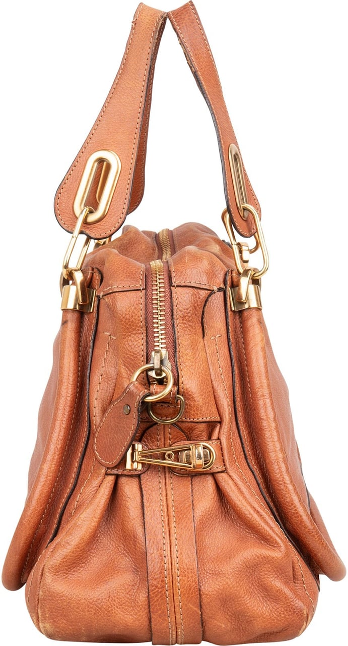 Chloé Chloé Brown Leather Paraty Handbag Bruin