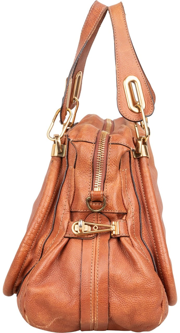 Chloé Chloé Brown Leather Paraty Handbag Bruin