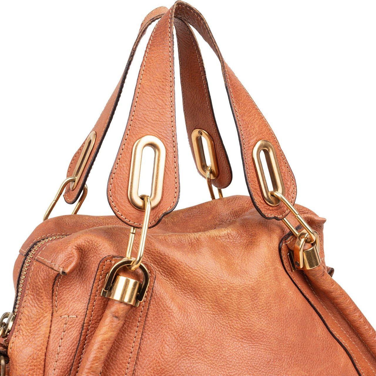 Chloé Chloé Brown Leather Paraty Handbag Bruin
