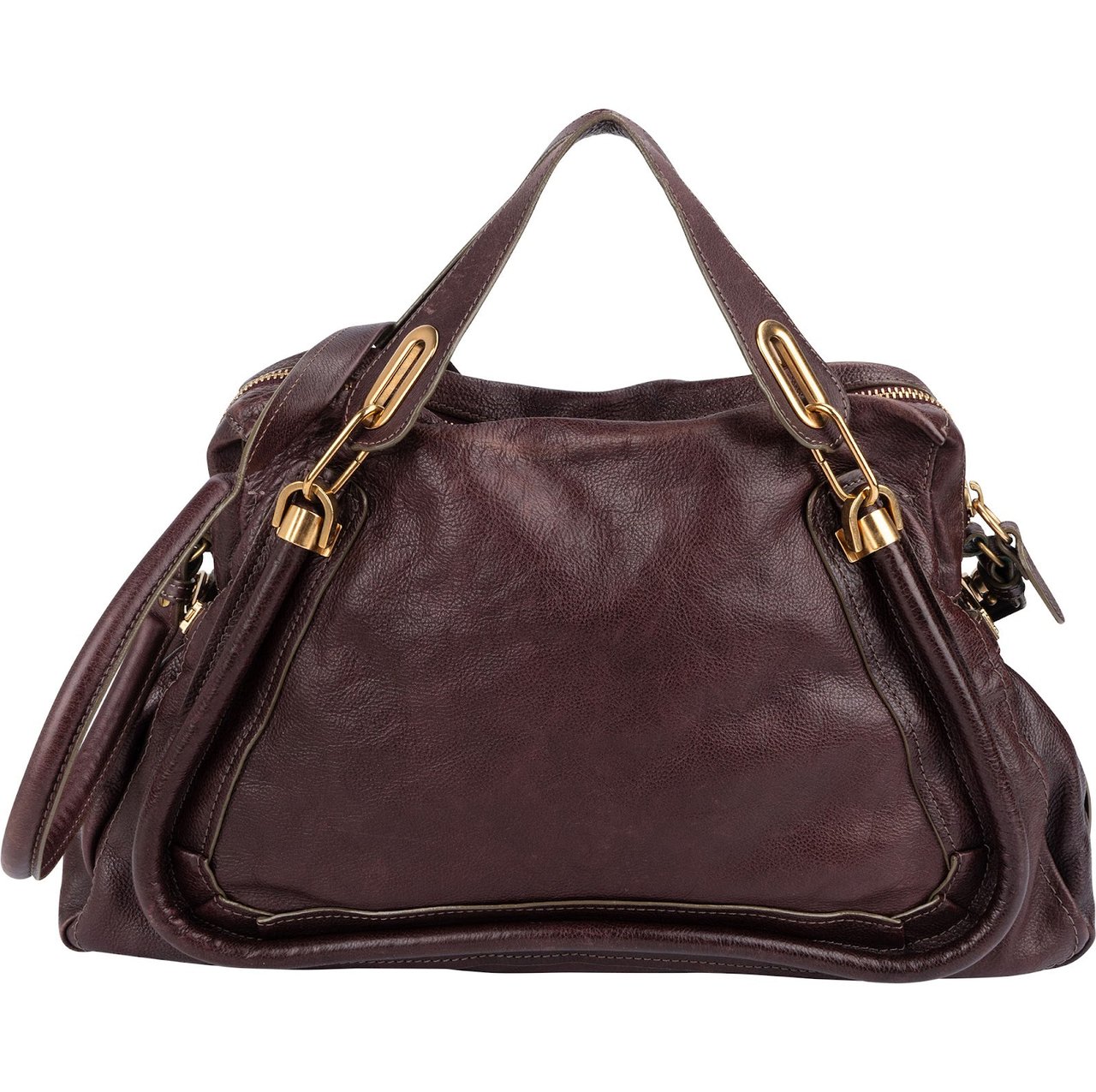 Chloé Leather Large Paraty Shoulder Handbag Rood