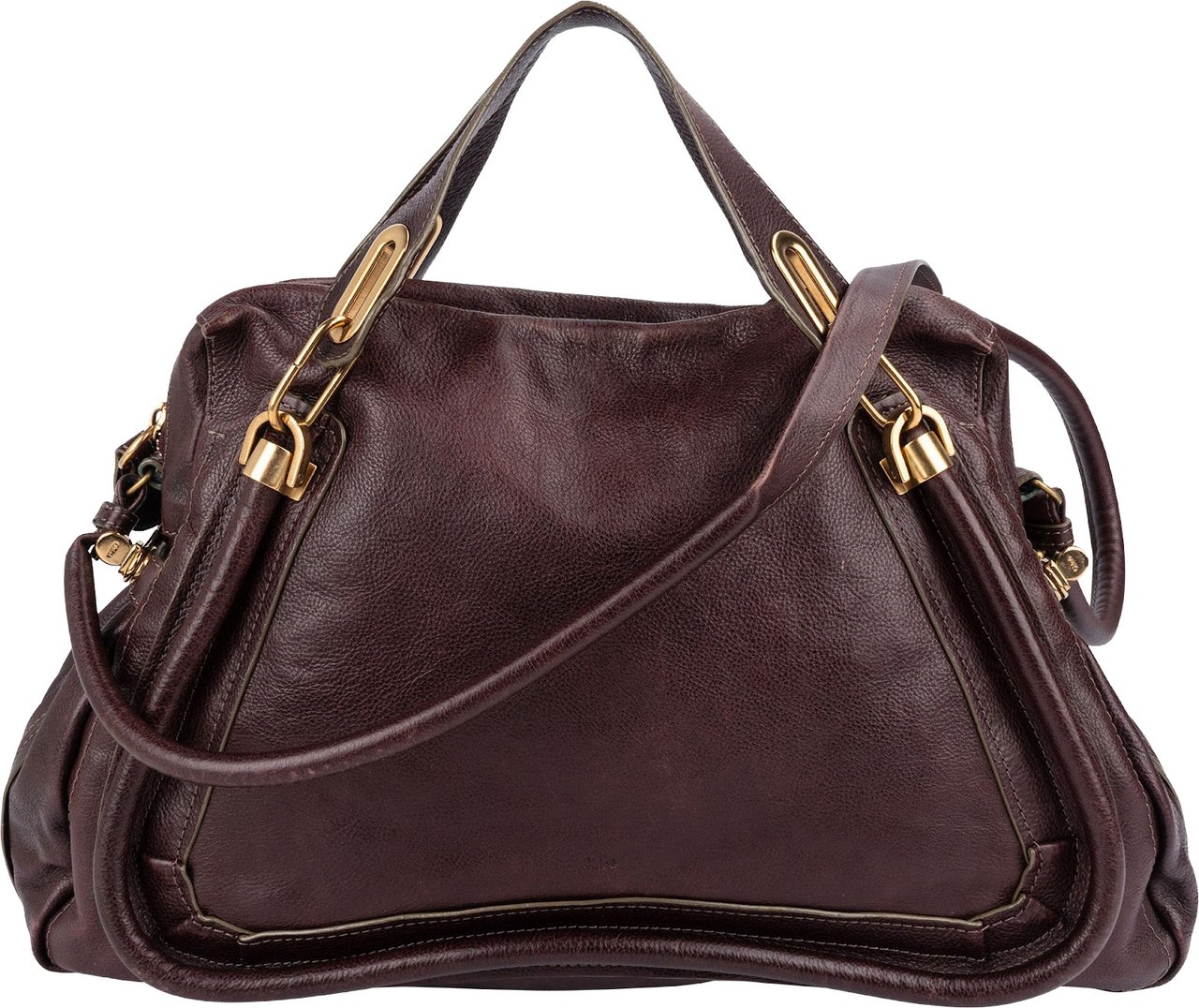 Chloé Chloé Leather Large Paraty Shoulder Handbag Rood