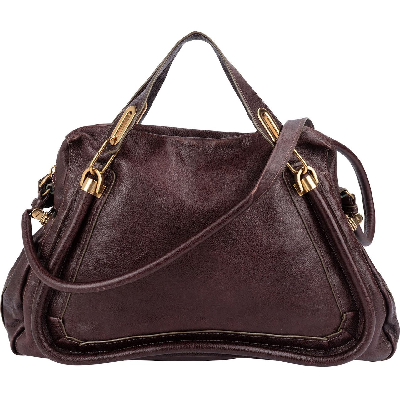 Chloé Leather Large Paraty Shoulder Handbag Rood