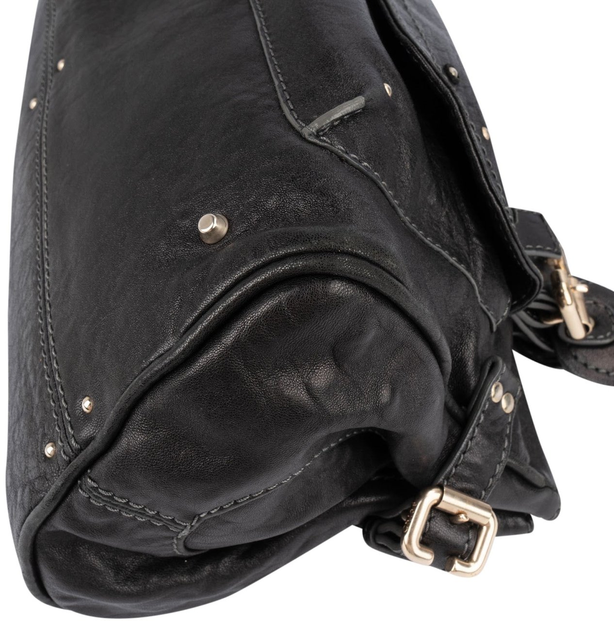 Chloé Chloé Leather Paddington Handbag Zwart