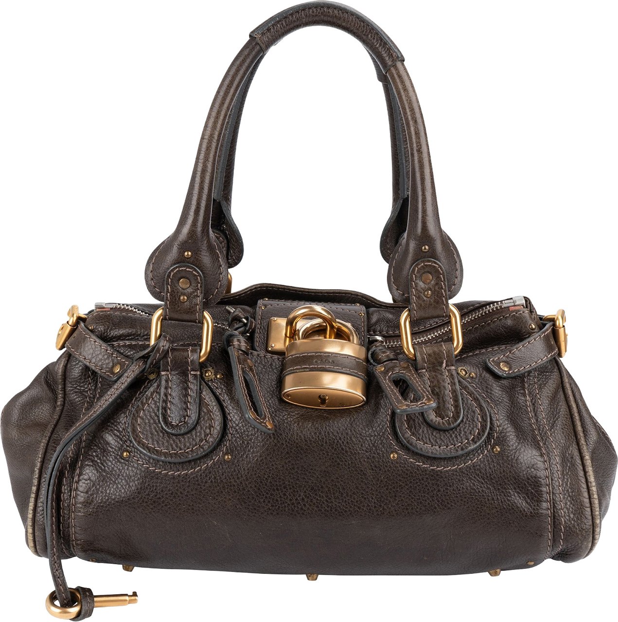 Chloé Chloé Leather Paddington Handbag Bruin
