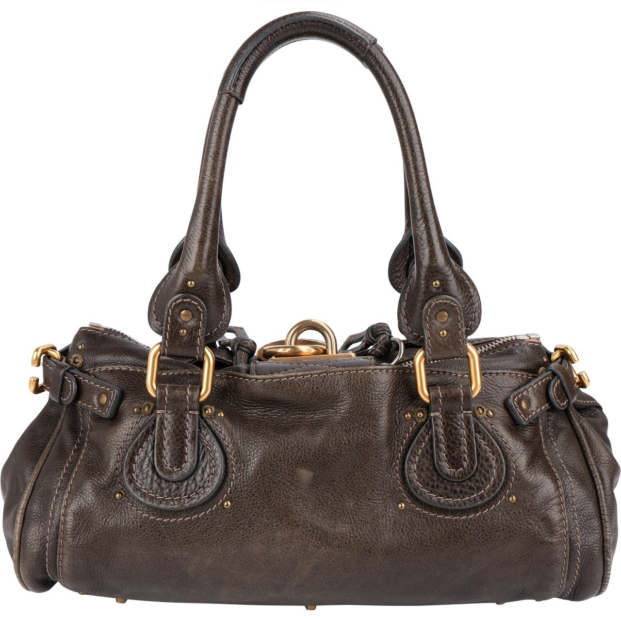 Chloé Chloé Leather Paddington Handbag Bruin