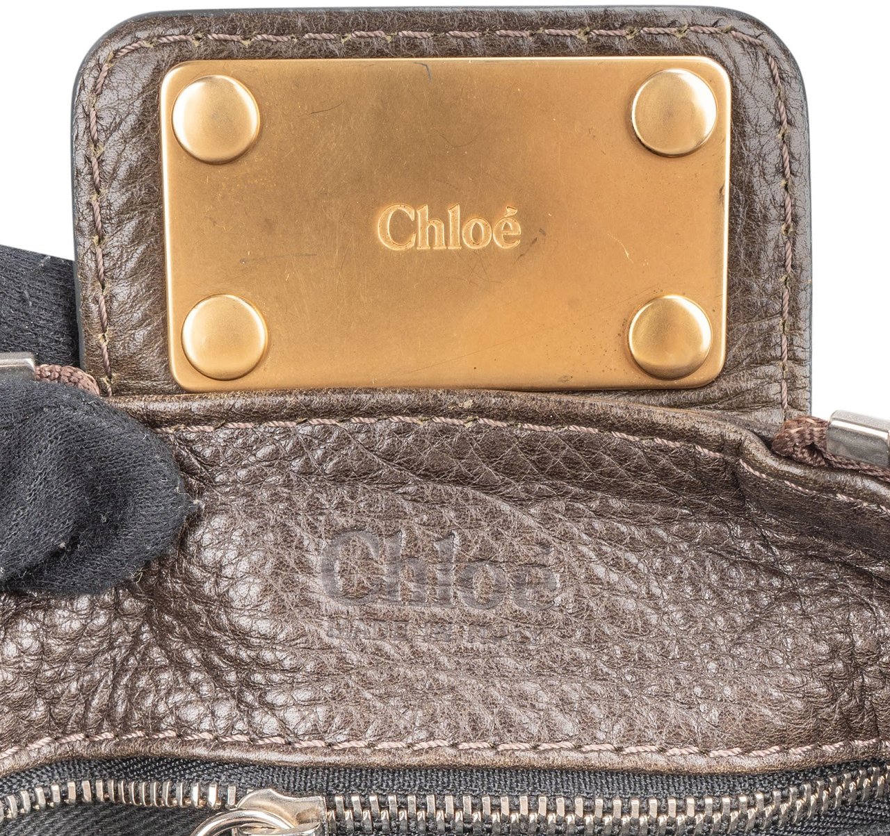 Chloé Chloé Leather Paddington Handbag Bruin