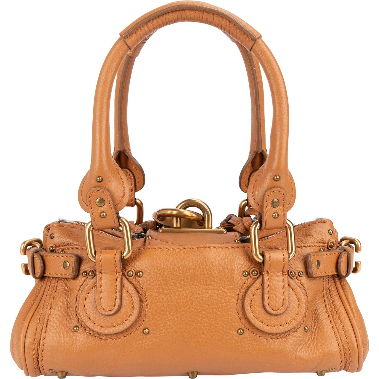 Chloé Chloé Leather Small Paddington Handbag Bruin
