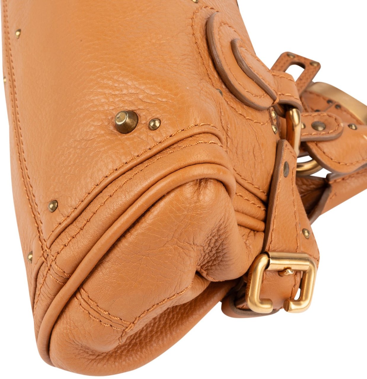 Chloé Chloé Leather Small Paddington Handbag Bruin