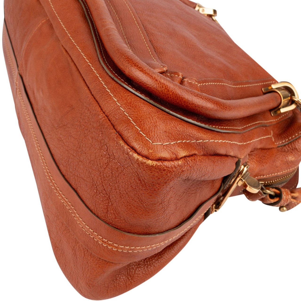 Chloé Chloé Leather Paraty Shoulder Handbag Bruin