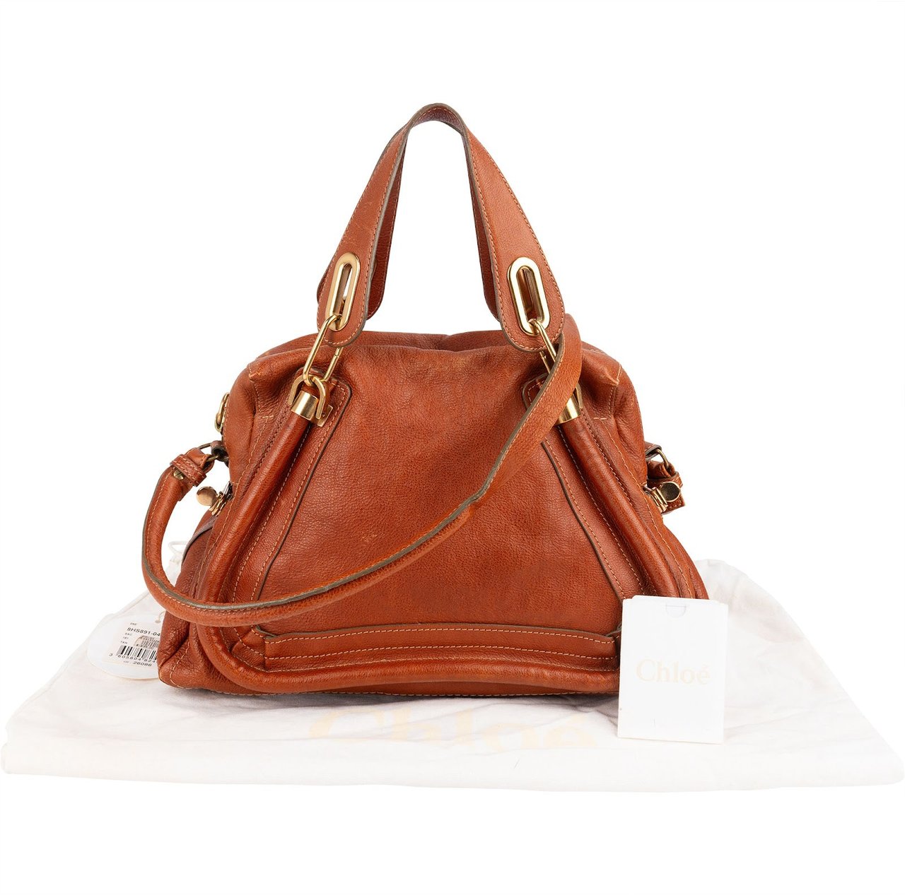 Chloé Chloé Leather Paraty Shoulder Handbag Bruin