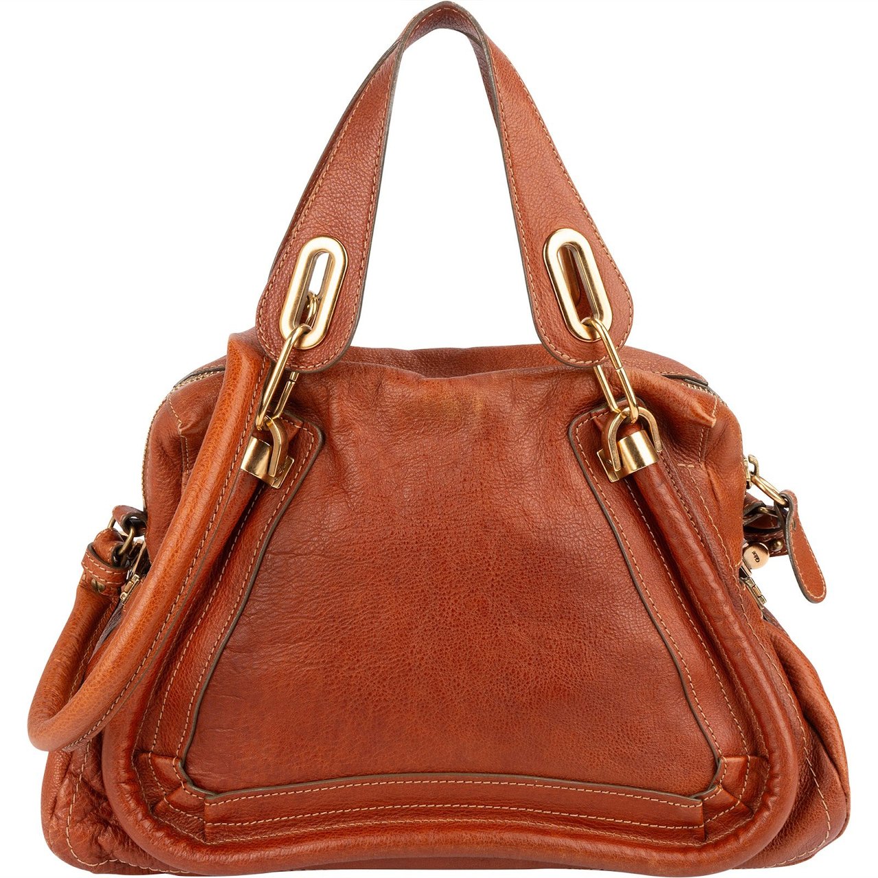 Chloé Chloé Leather Paraty Shoulder Handbag Bruin