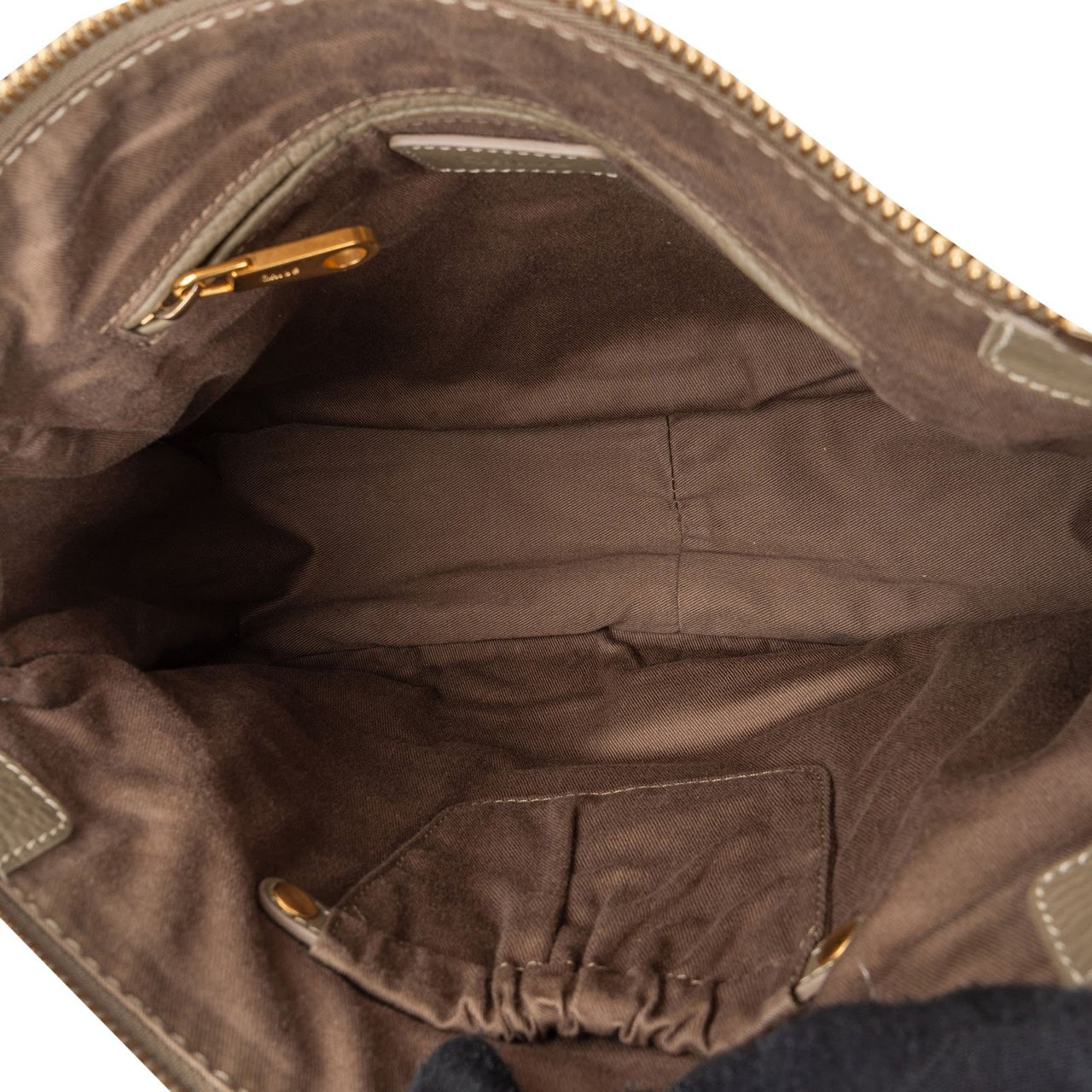 Chloé Chloé Grained Leather Marcie Hobo Handbag Taupe