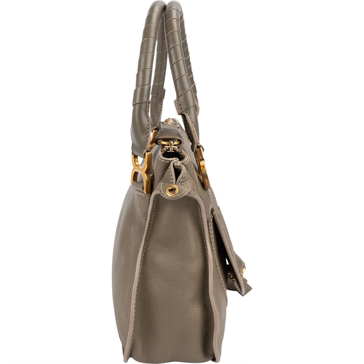 Chloé Chloé Grained Leather Marcie Hobo Handbag Taupe