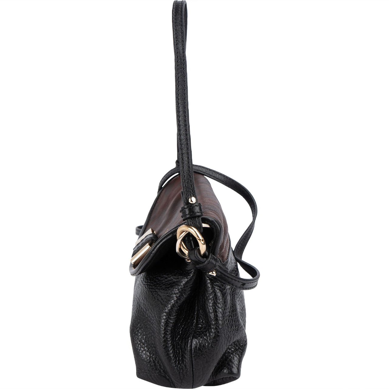 Chloé Chloé Bicolor Leather Leopard Lily Bow Pochette Crossbody Handbag Zwart