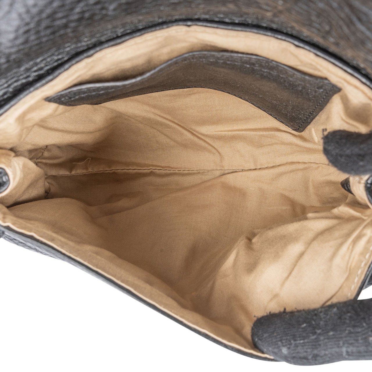 Chloé Chloé Bicolor Leather Leopard Lily Bow Pochette Crossbody Handbag Zwart