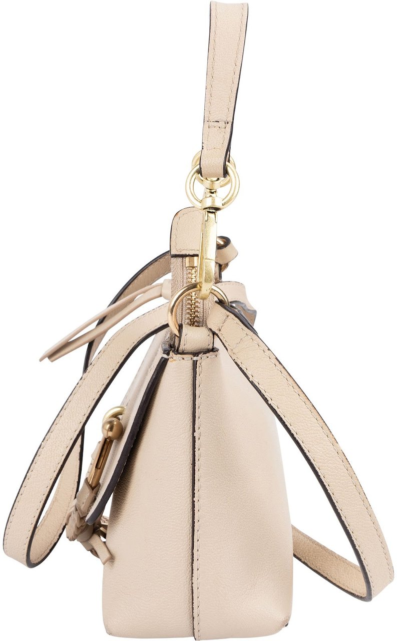 Chloé See By Chloé Grained Leather Joan Mini Crossbody Bag Beige