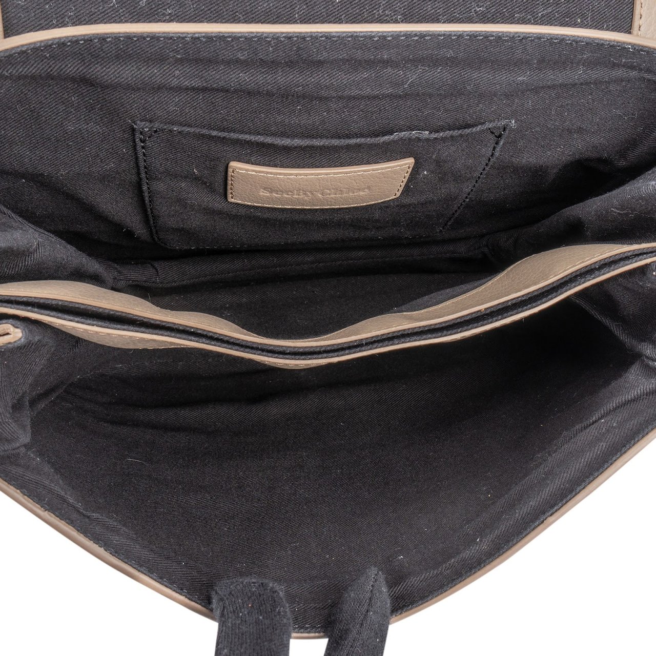 Chloé See by Chloé Leather and Suede Hana Saddle Crossbody Bag Taupe