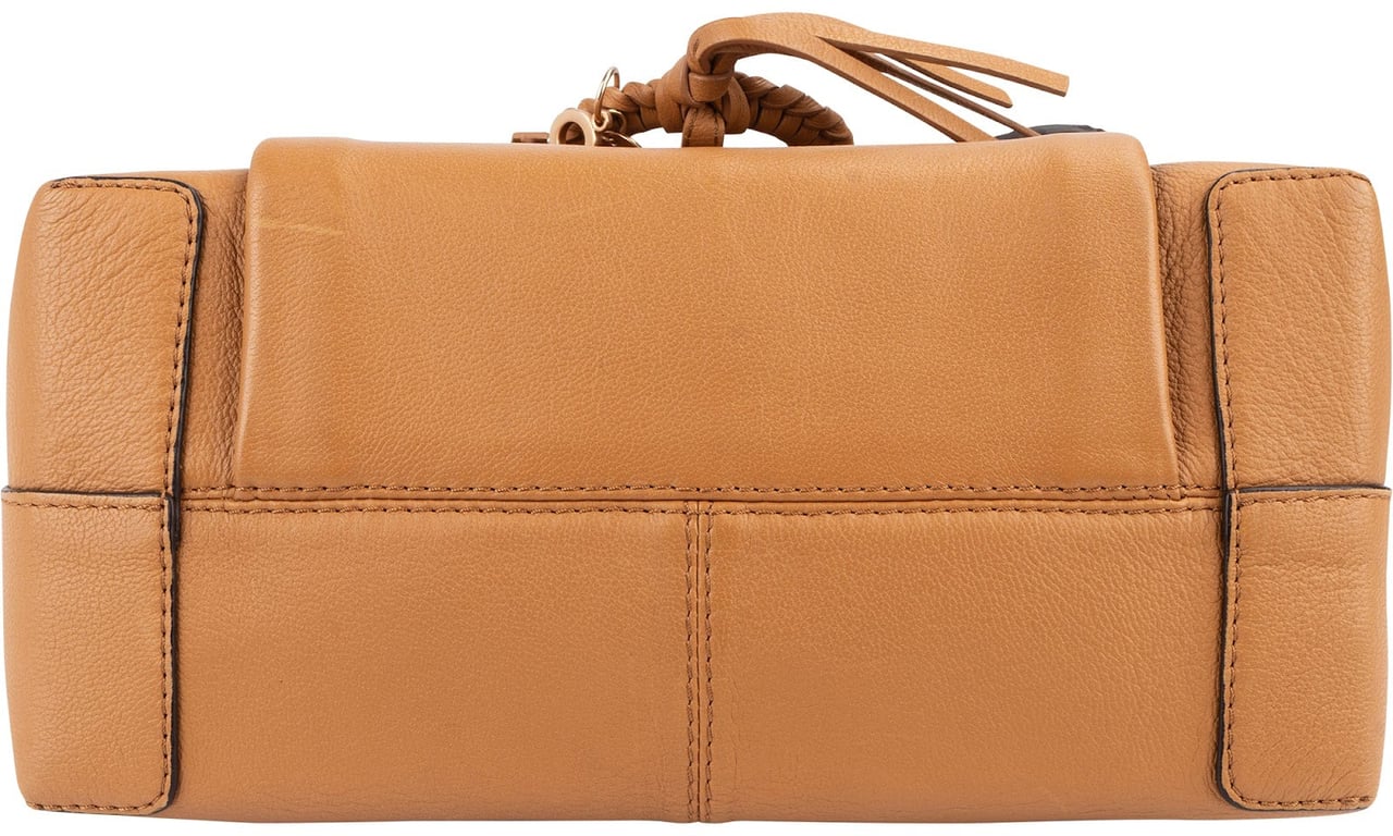Chloé See by Chloé Calf Hair and Leather Joan Crossbody Bag Bruin