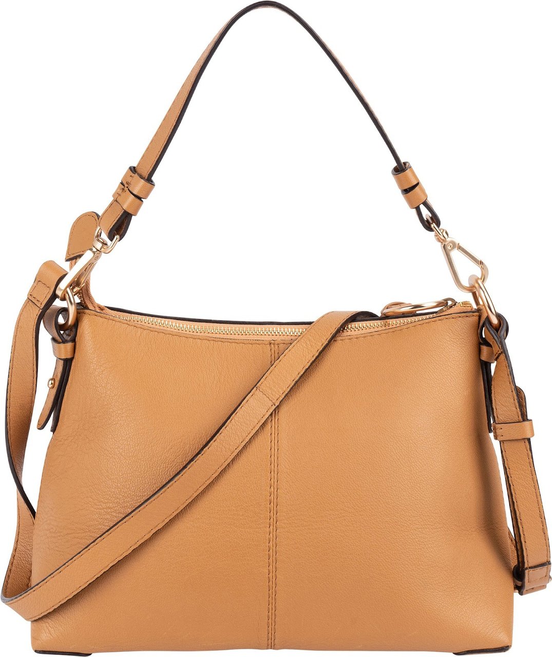 Chloé See by Chloé Calf Hair and Leather Joan Crossbody Bag Bruin