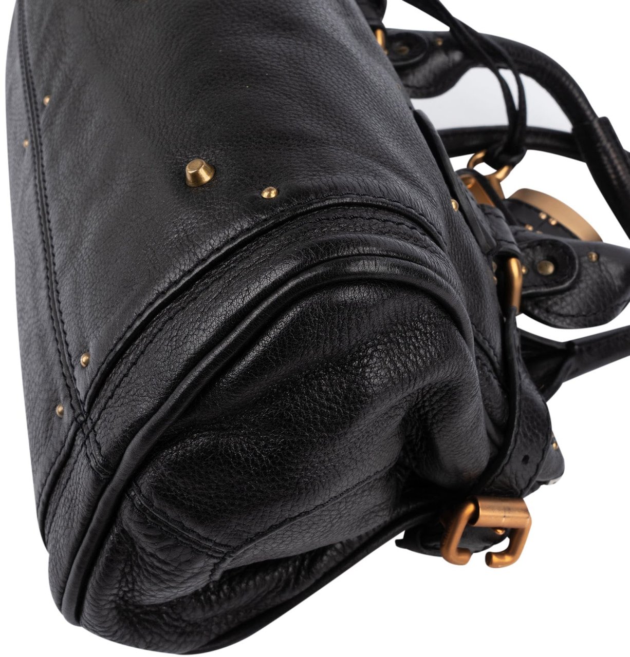 Chloé Chloé Grained Leather Paddington Satchel Handbag Zwart