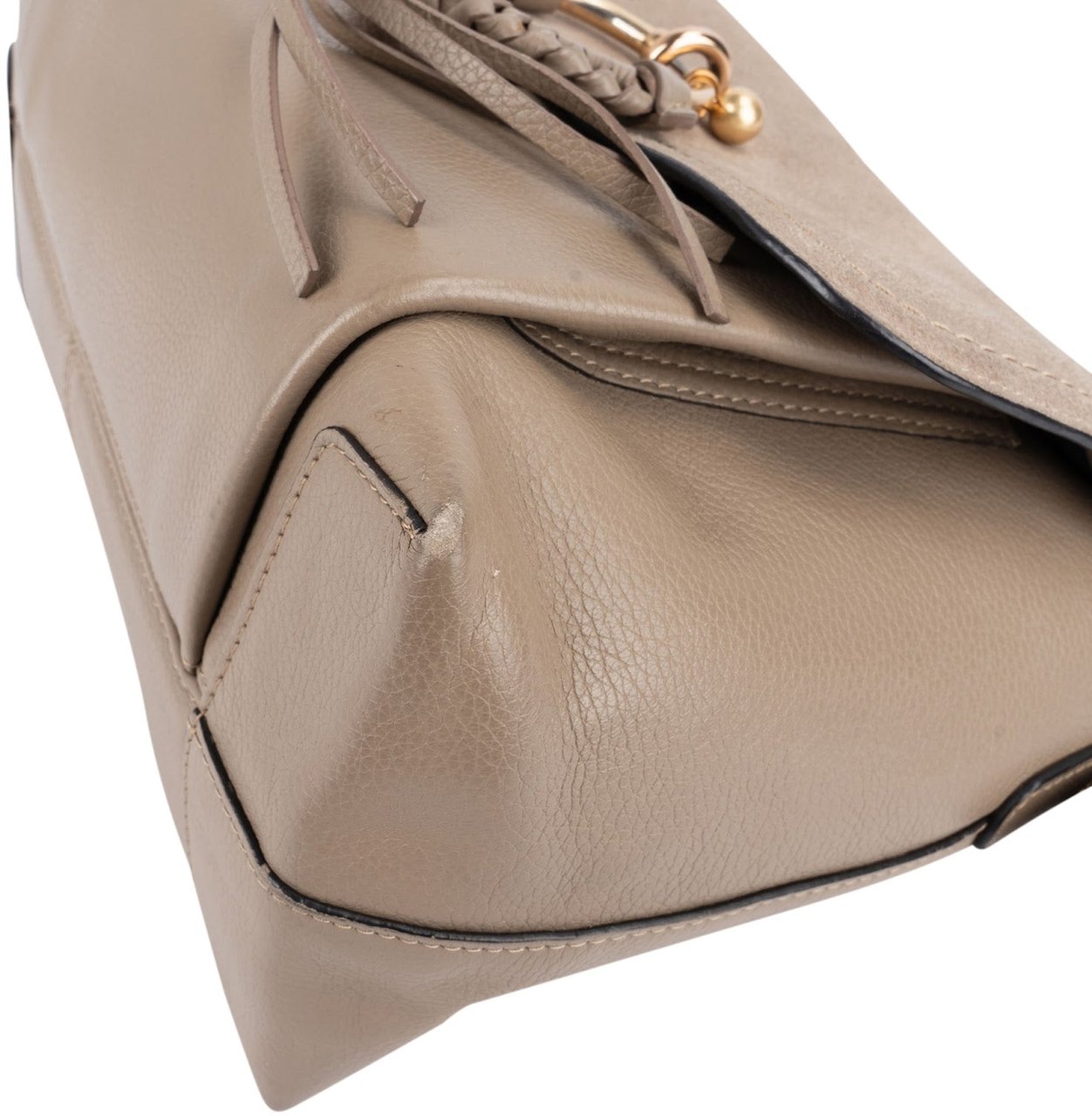 Chloé See By Chloé Leather and Suede Joan Crossbody Bag Taupe