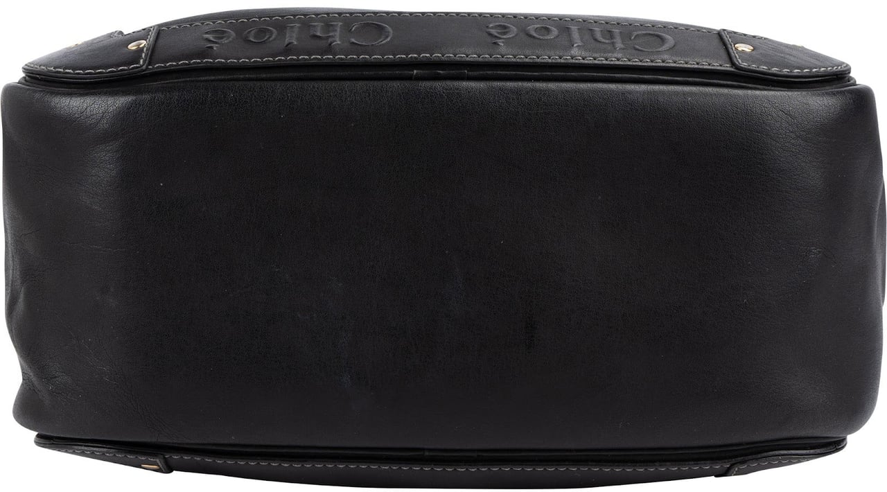 Chloé Calfskin Leather Eden Camera Crossbody Bag Zwart