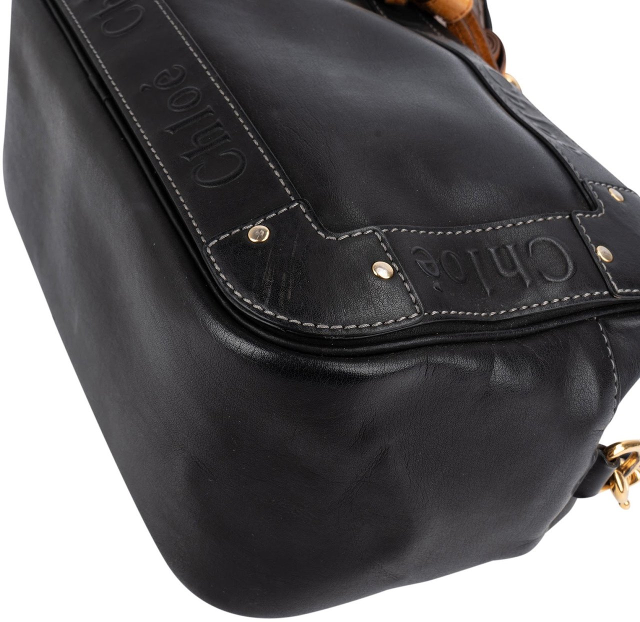Chloé Calfskin Leather Eden Camera Crossbody Bag Zwart