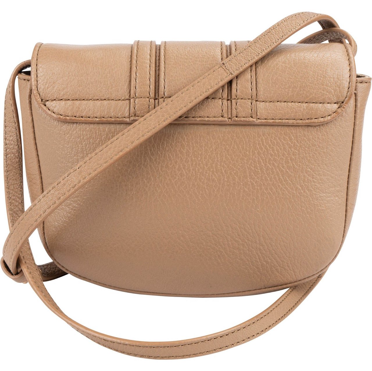 Chloé See By Chloé Grained Leather Mini Hana Crossbody Bag Beige