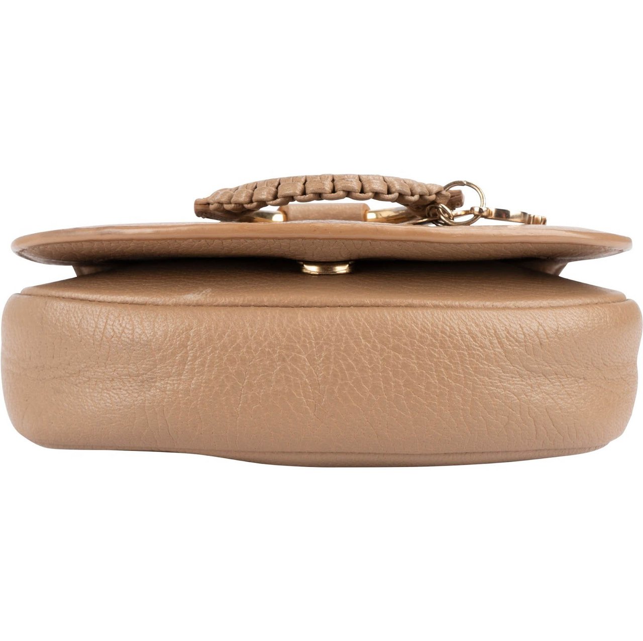 Chloé See By Chloé Grained Leather Mini Hana Crossbody Bag Beige