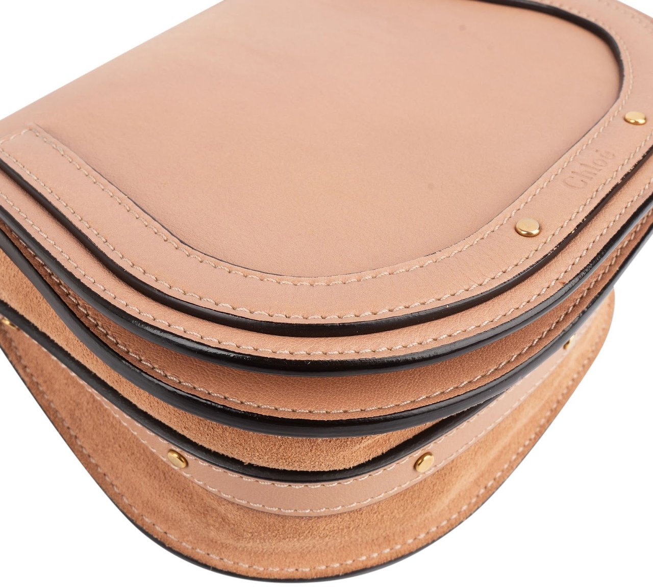 Chloé Chloé Calfskin Leather Small Nile Bracelet Crossbody Bag Neutraal