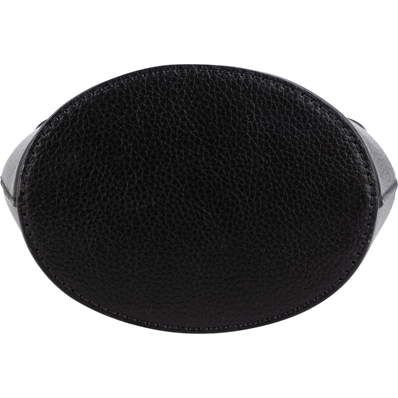 Chloé See by Chloé Grained Leather Joan Mini Bucket Crossbody Bag Zwart